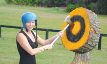 Using Double Headed Throwing Axes